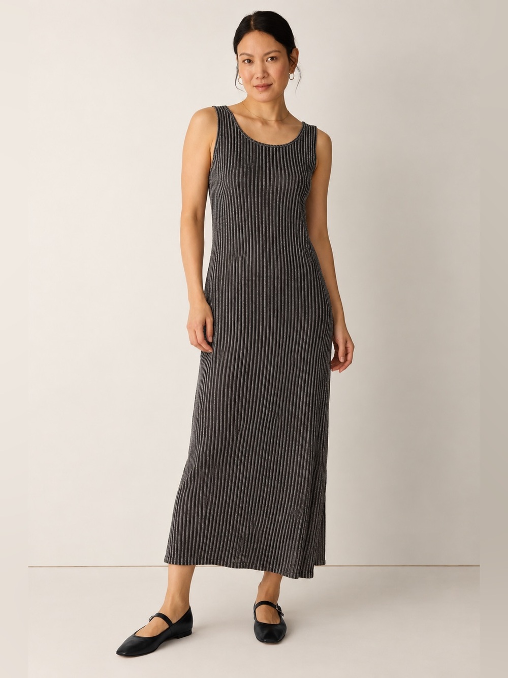 Eileen Fisher Sleeveless woven Rayon Linen Maxi Dress – Size M